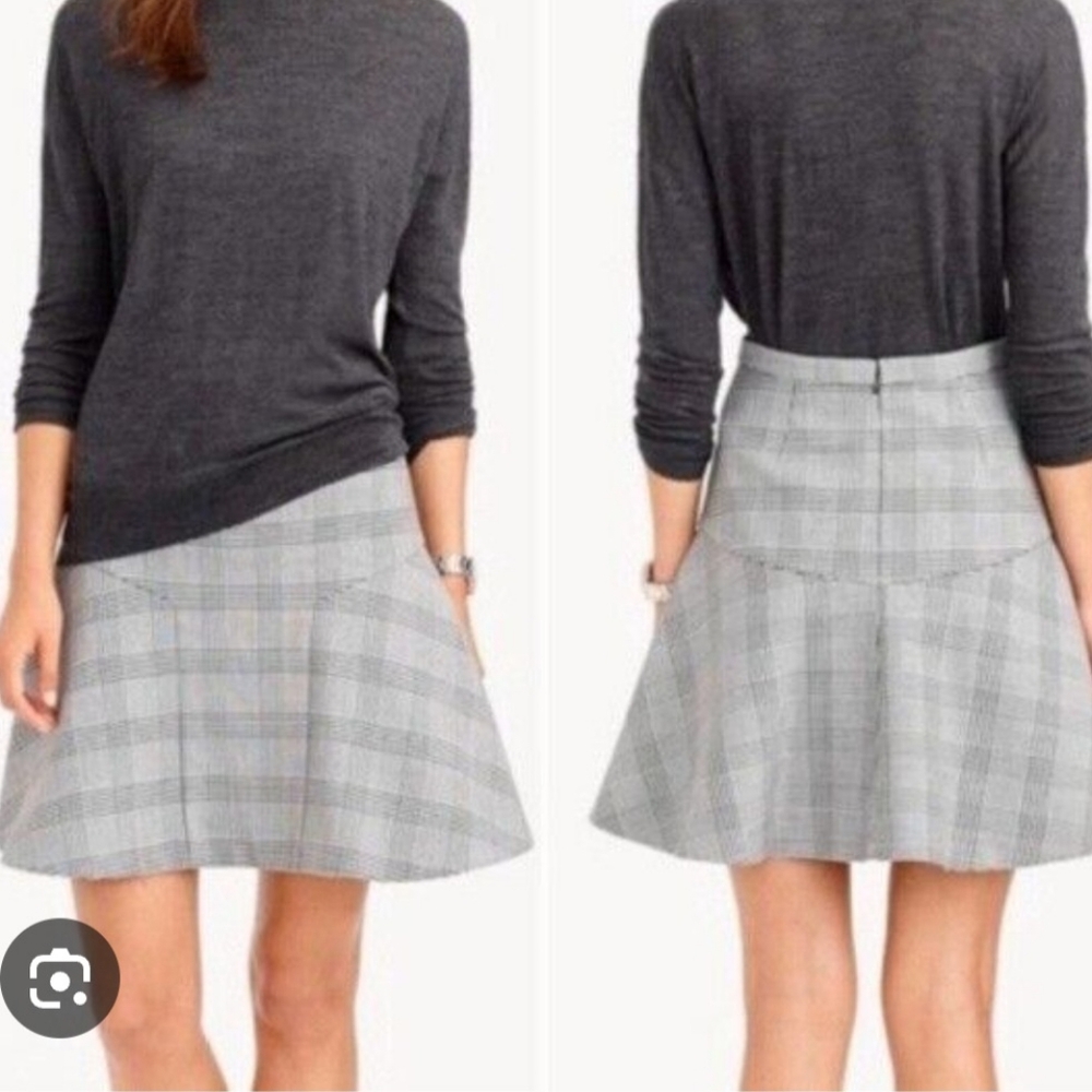 J. Crew Plaid fit & flare skirt, size 2